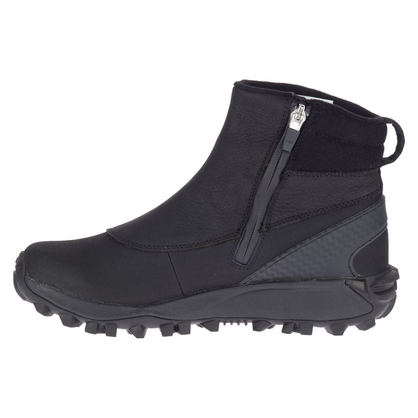 Bottes Merrell Thermo Kiruna Mid Zip Waterproof Noir Femme | N.Q.AWGE